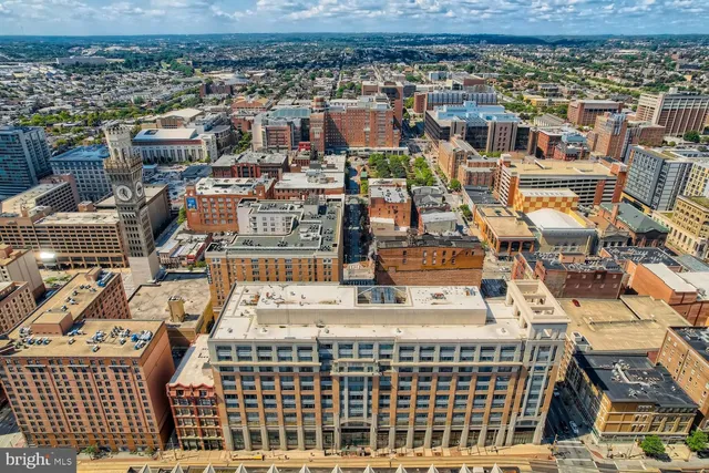 an aerial view of a city