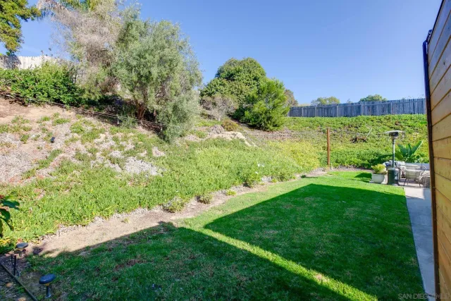 a view of yard with green space