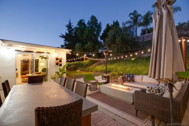 a blue sign that is on the front of a house