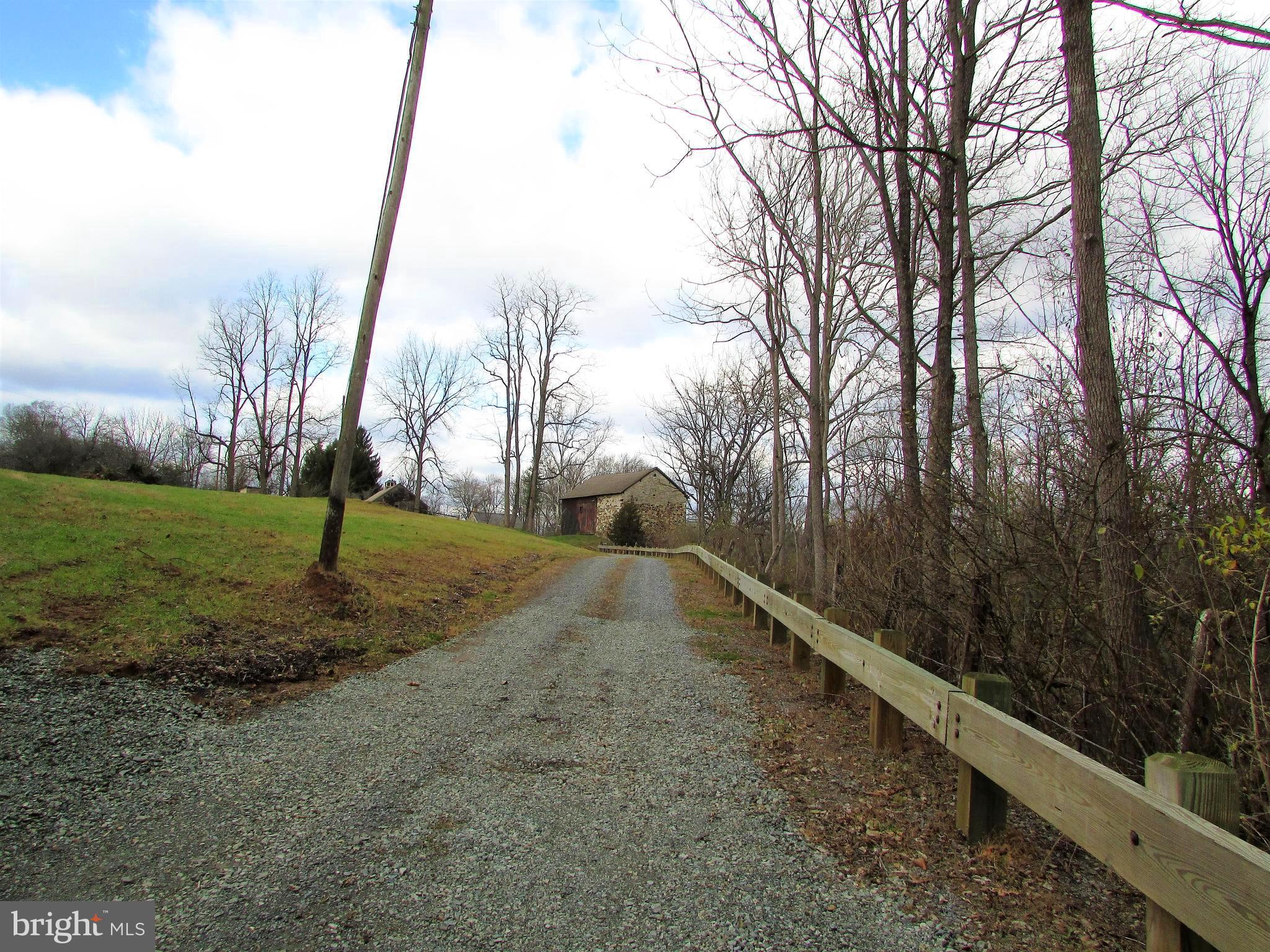 Set back from the road on a long driveway