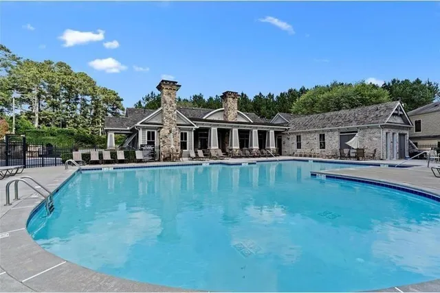 a view of a house with pool