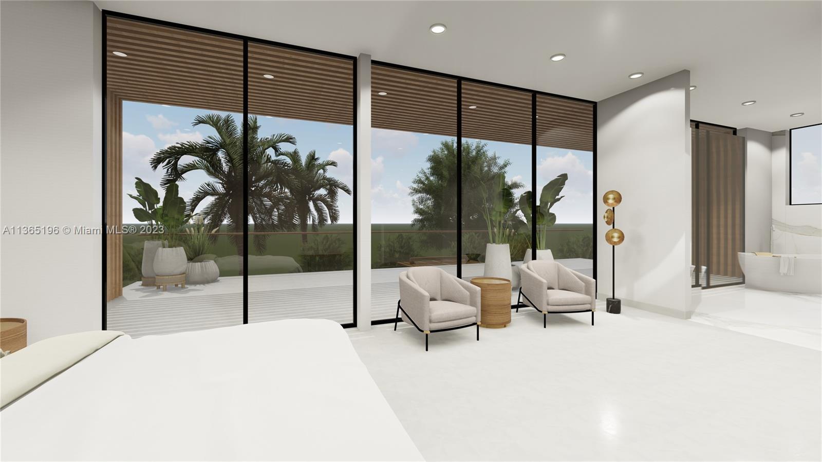 450 Southwest 21st Road Miami, FL 33129 - Photo 7 of 16 a living room with large glass window and a glass door