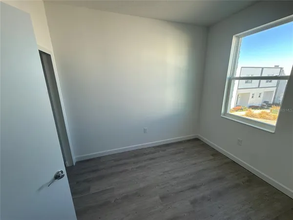 an empty room with a window
