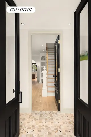 a view of a pathway both side of building