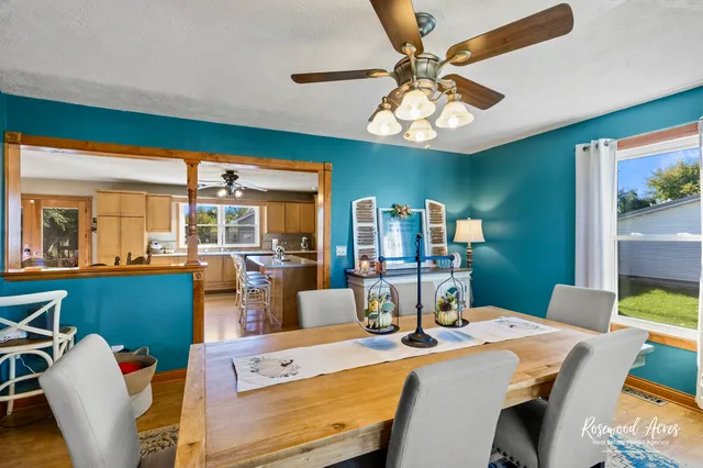 a bedroom with furniture and a window