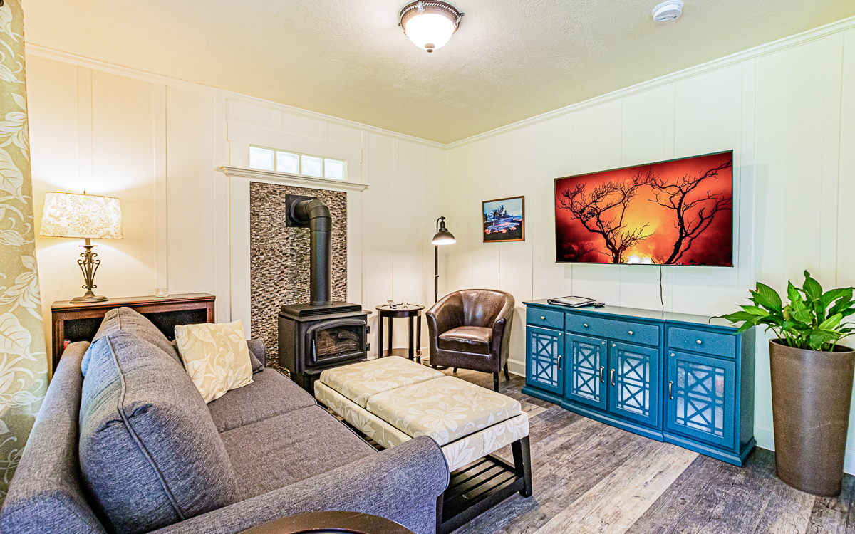 19-4029 Kilauea Road Volcano, HI 96785 - Photo 24 of 30 a living room with furniture a rug and a lamp