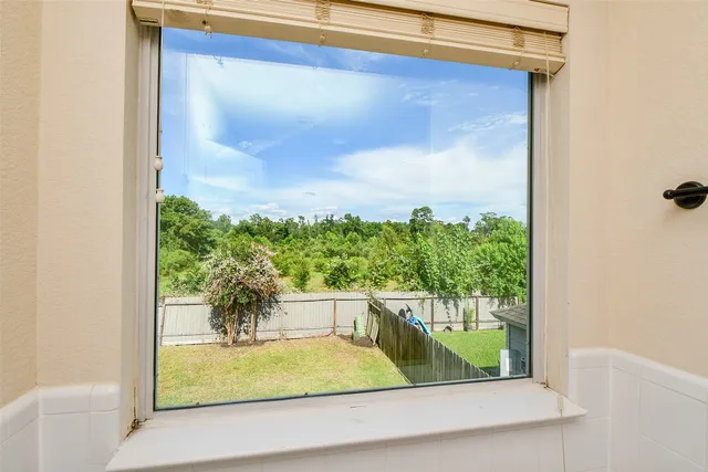 a view of a window in a room