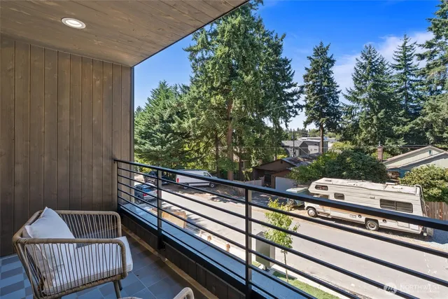 a view of a two chair in the balcony