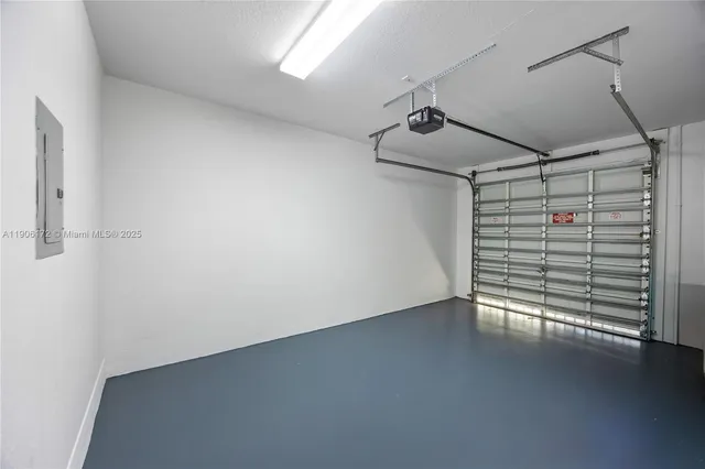 a view of room and garage