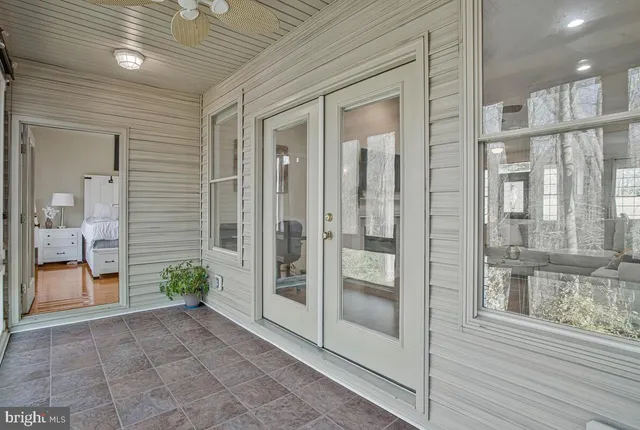 a view of a entryway of a house