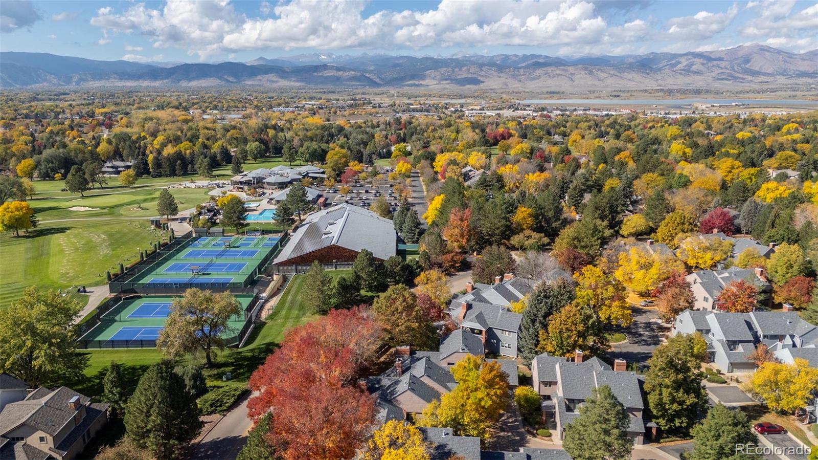 7264 Siena Way, Unit C Boulder, CO 80301 - Photo 44 of 48 an aerial view of residential building and lake