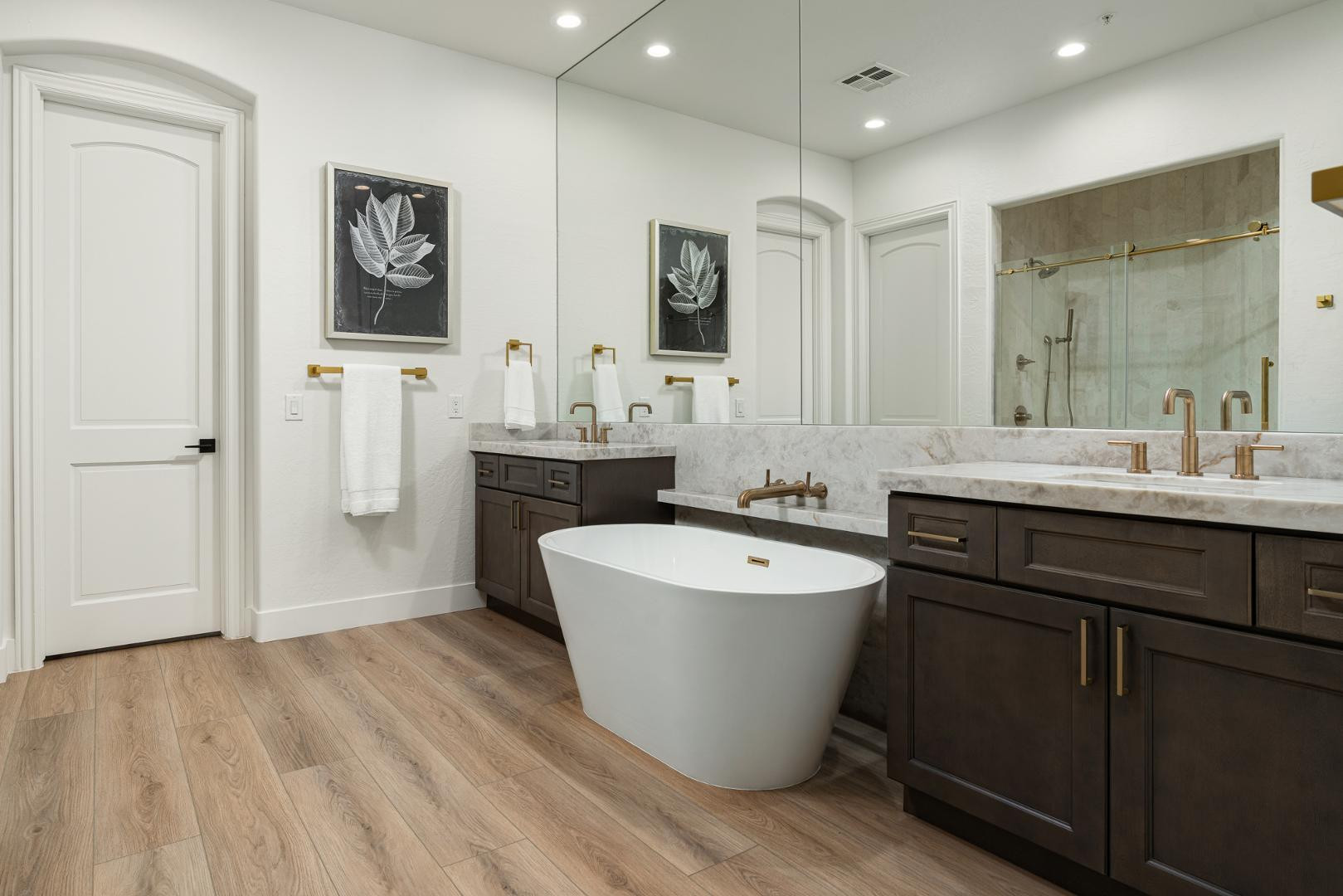 8905 East Mountain Spring Road, Unit 37 Scottsdale, AZ 85255 - Photo 17 of 31 a bathroom with a double vanity sink a mirror and a