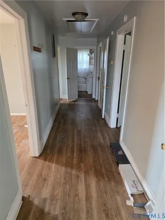 wooden floor in a gallery