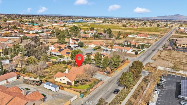 an aerial view of a city