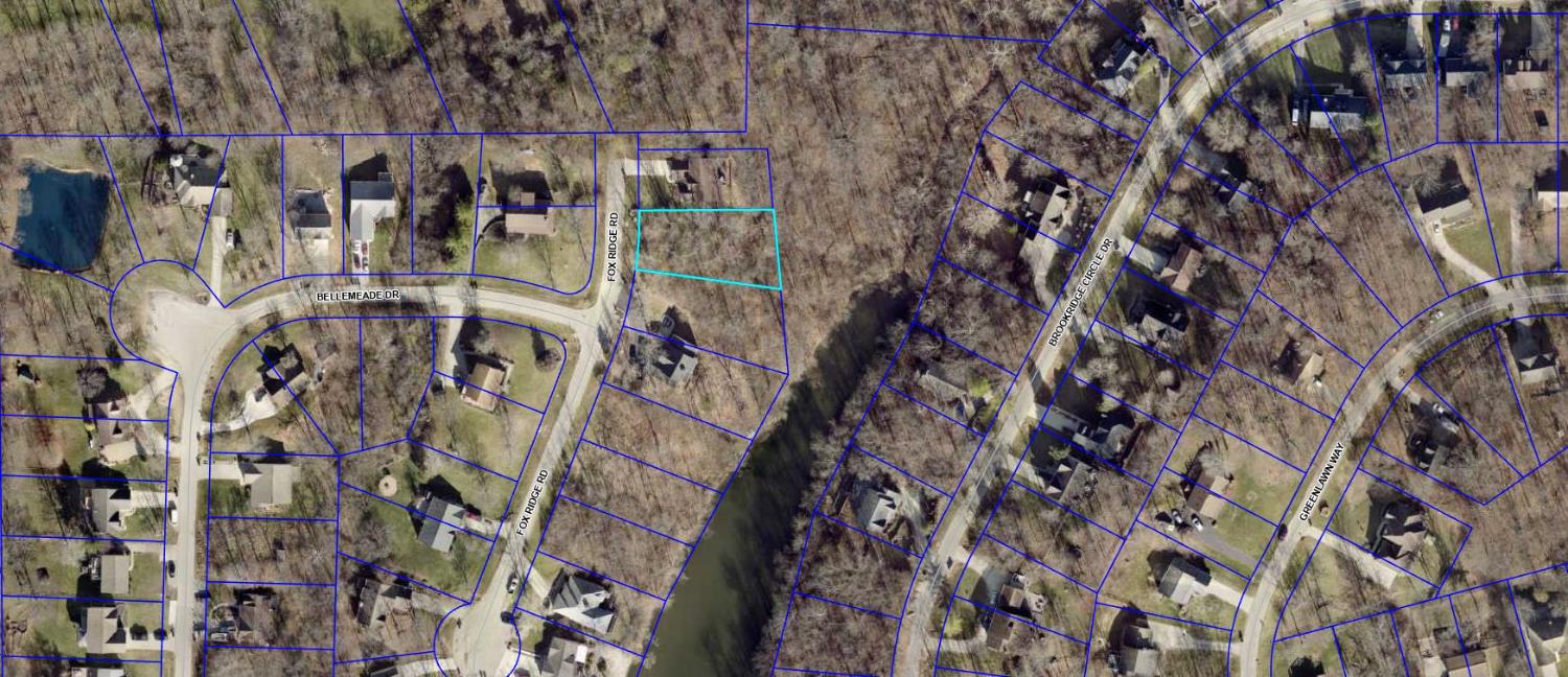 2970 Fox Ridge Road Lawrenceburg, IN 47025 - Photo 1 of 7 Aeria view of the lot which backs up to a greenbelt space and access to Kathy Lake.