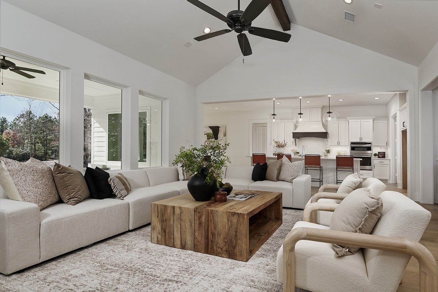 11842 Grand N Road Willis, TX 77378 - Photo 10 of 38 Fabulous open-concept living with adjoining kitchen/dining area is perfect for entertaining and relaxation.