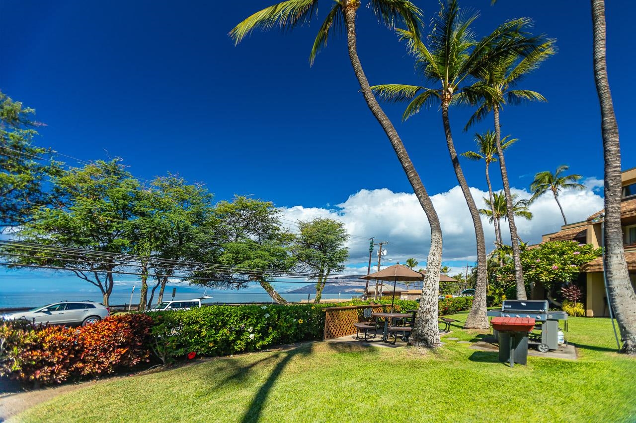2381 South Kihei Road, Unit B107 Kihei, HI 96753 - Photo 26 of 29 a view of a chairs and table in the garden