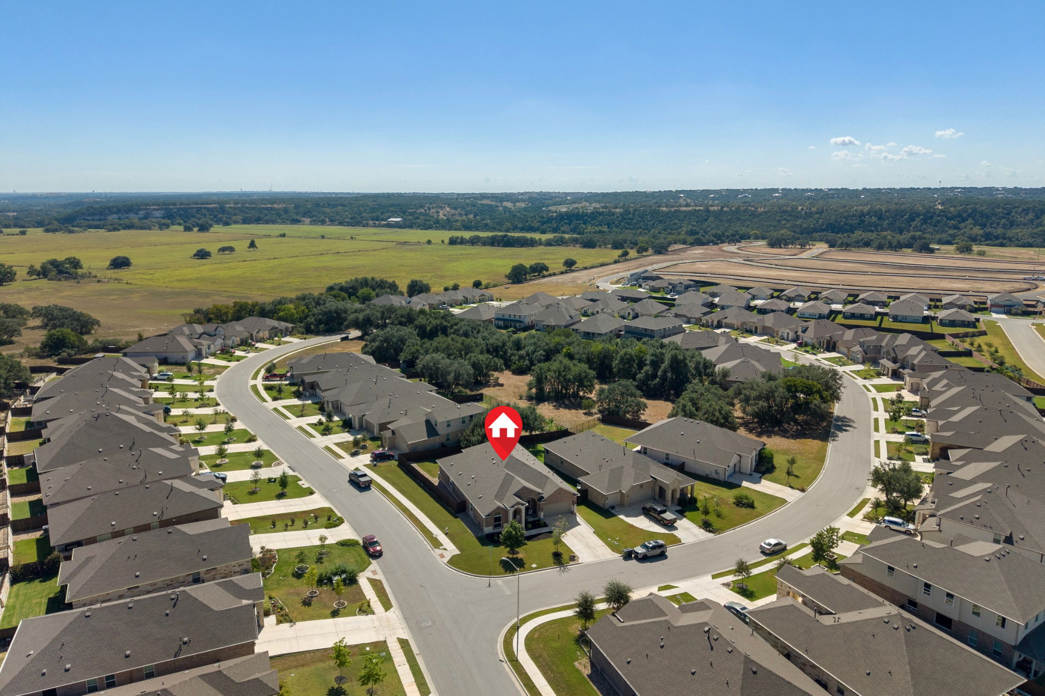 1808 Weavers Bend Georgetown, TX 78628 - Photo 29 of 30 an aerial view of residential building and ocean