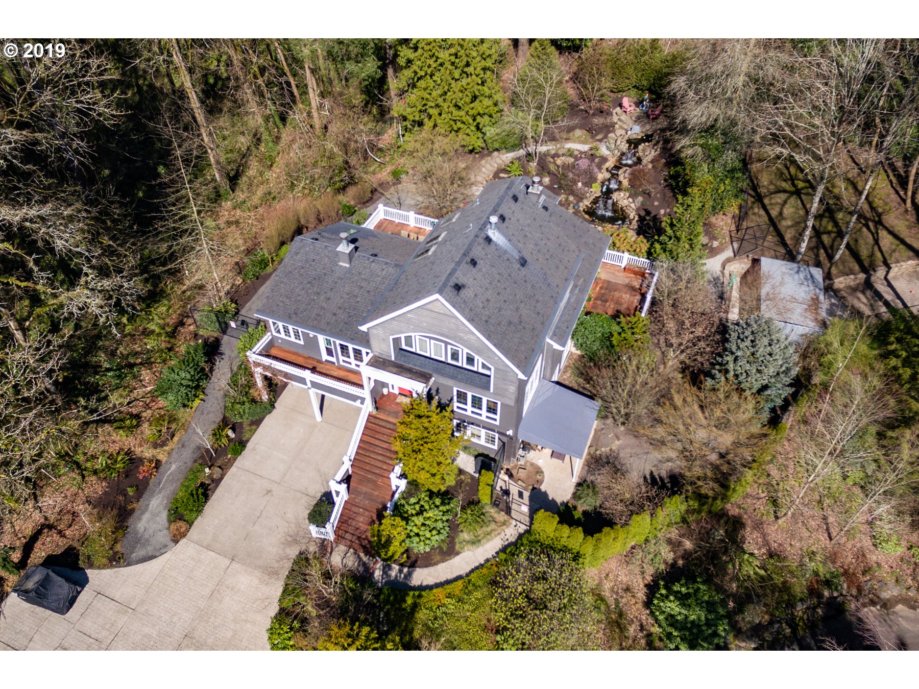 731 Southwest Bancroft Terrace Portland, OR 97239 - Photo 3 of 46 an aerial view of a house with a yard