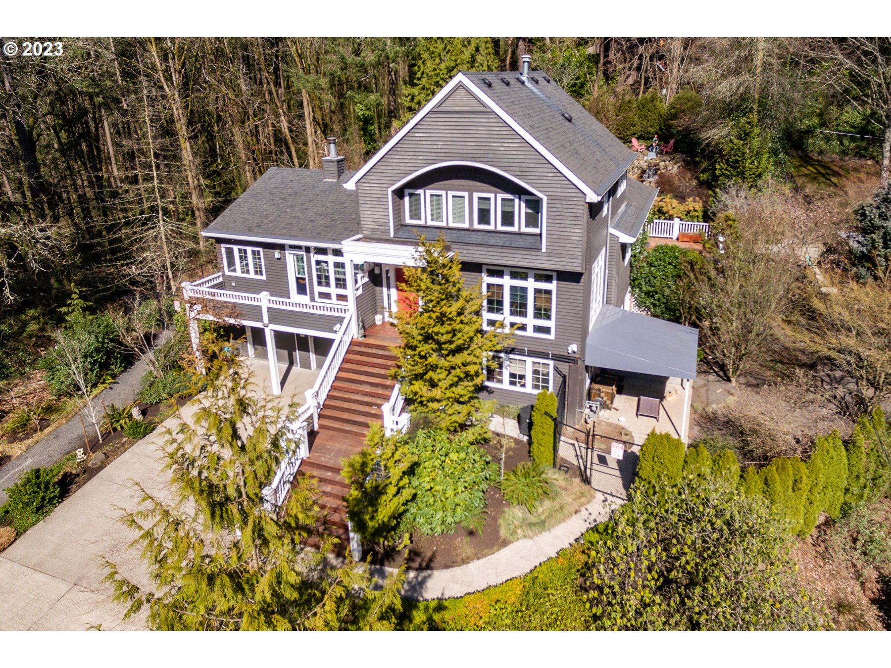 731 Southwest Bancroft Terrace Portland, OR 97239 - Photo 44 of 46 a aerial view of a house with a yard