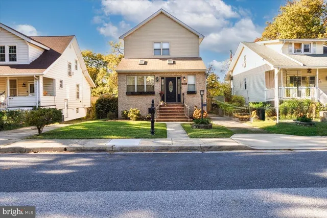 front view of a building with a street