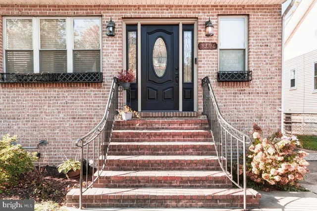 a front view of a house with entryway