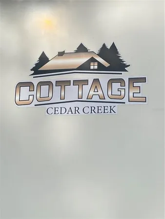 a view of a sign under an umbrella