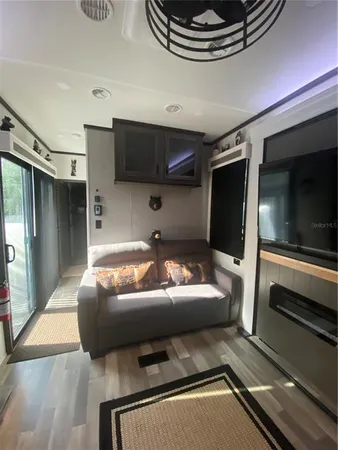 a room with furniture