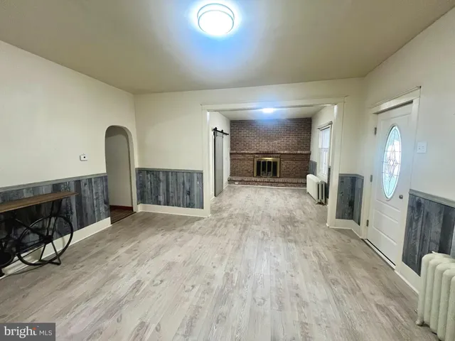 a view of a livingroom with a fireplace