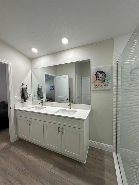 6245 Southwest 96th Place Ocala, FL 34476 - Photo 27 of 38 a bathroom with a double vanity sink and mirror