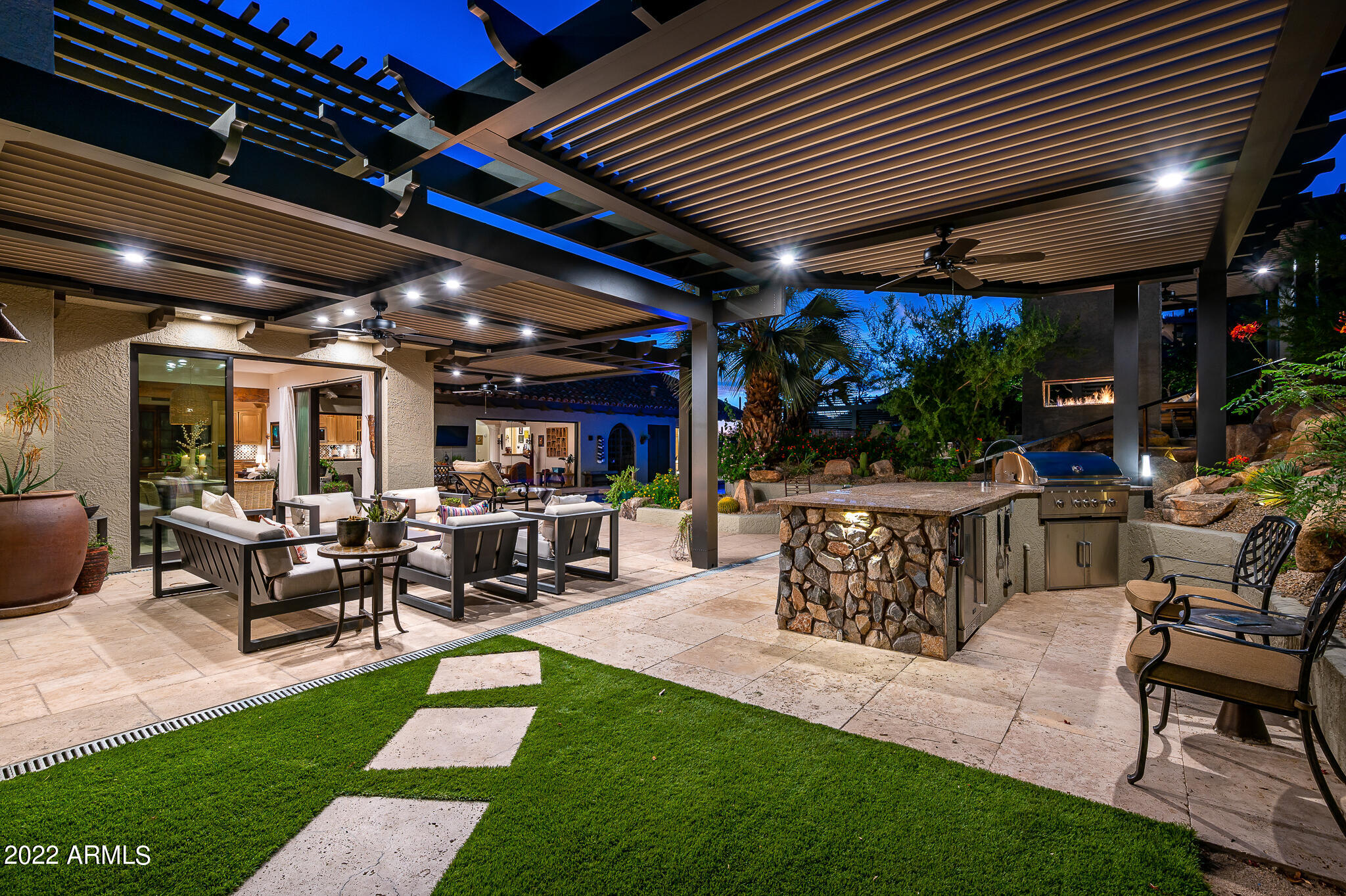 6616 East El Sendero Road Carefree, AZ 85377 - Photo 11 of 89 Backyard Twilight View
