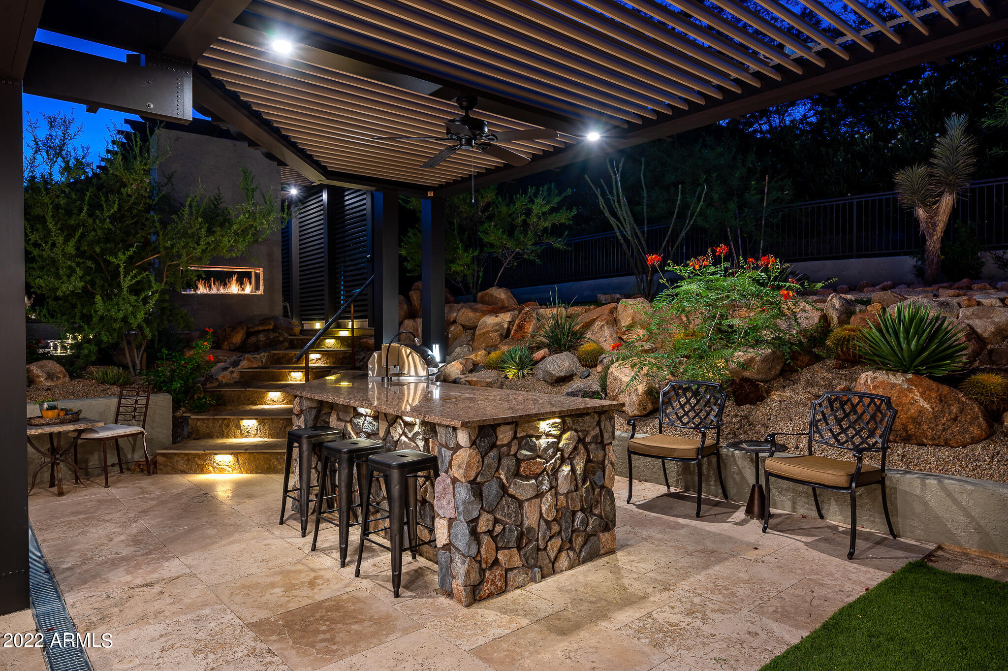 6616 East El Sendero Road Carefree, AZ 85377 - Photo 79 of 89 New BBQ Island