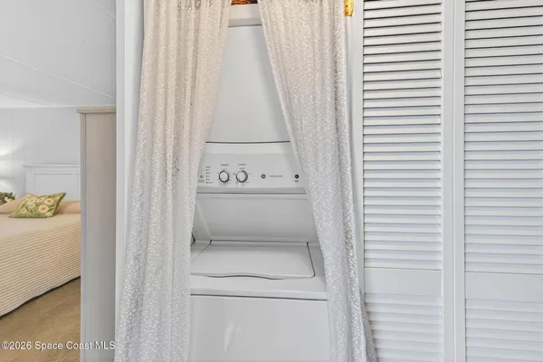 a utility room with a window