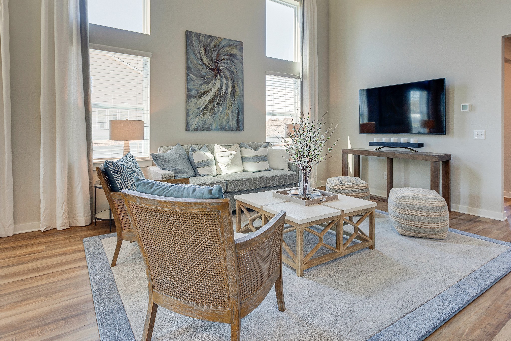 205 Gold Finch Rd Mount Mount Juliet, TN 37122 - Photo 5 of 25 a living room with furniture and a flat screen tv