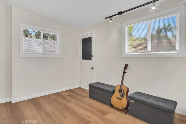 a room with furniture and a window