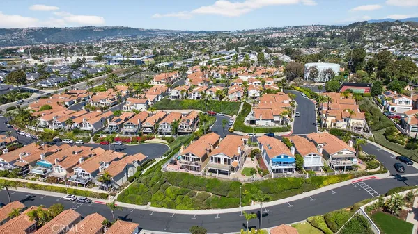 an aerial view of a city