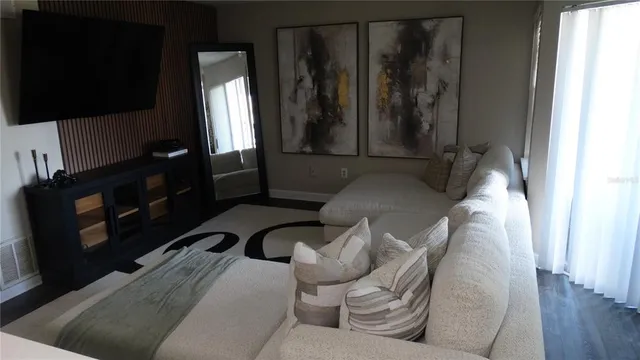 a balcony with chairs