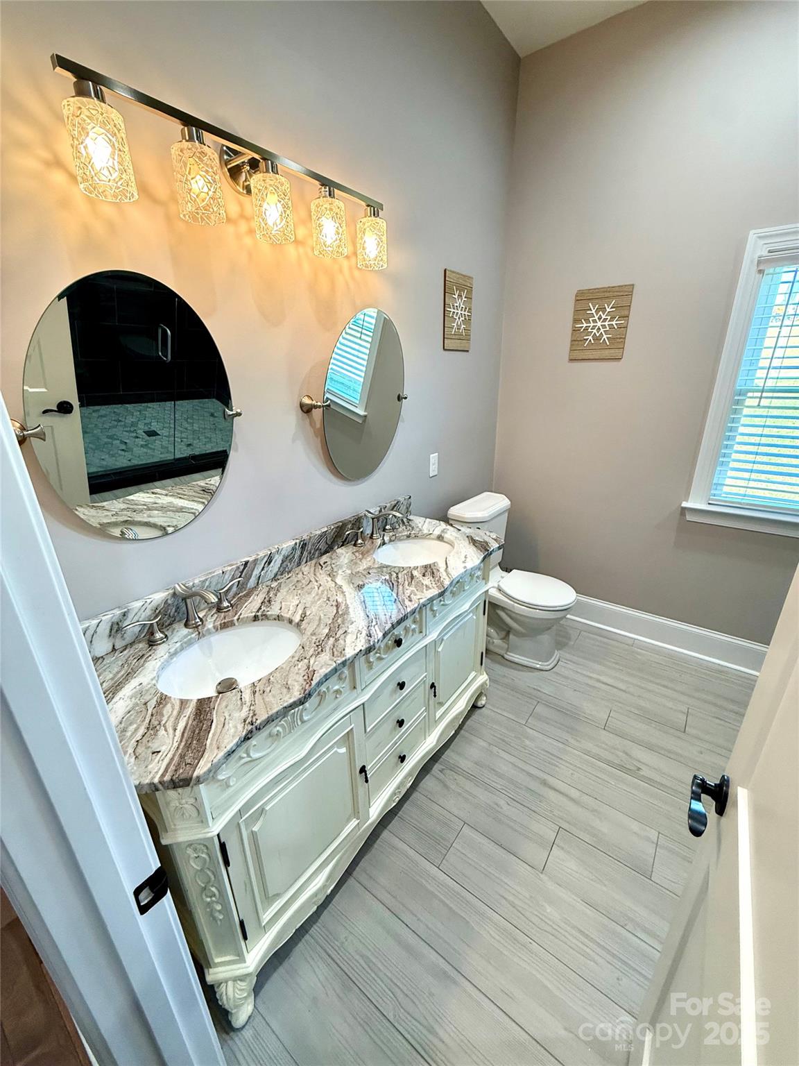3508 Alfalfa Street Conover, NC 28613 - Photo 18 of 35 a bathroom with a double vanity sink mirror and toilet