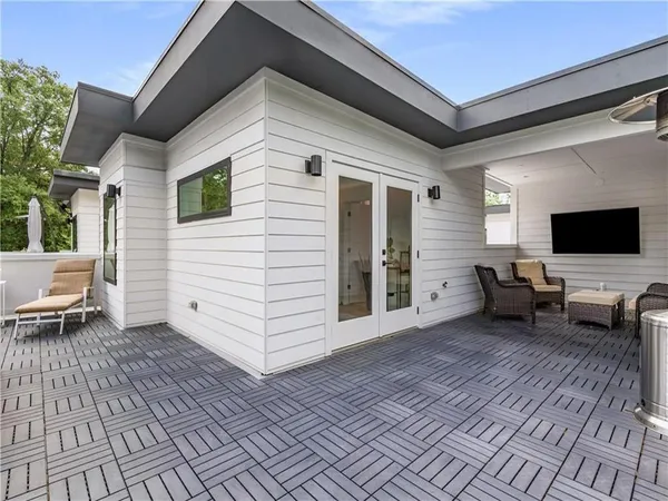 a view of a house with a porch