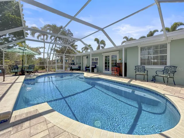 a view of a house with sitting area