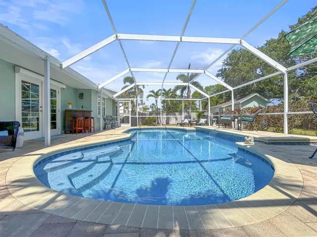 a view of a swimming pool