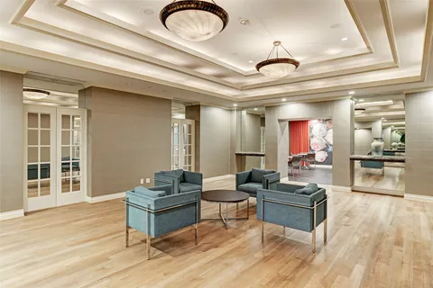 a view of hallway with livingroom