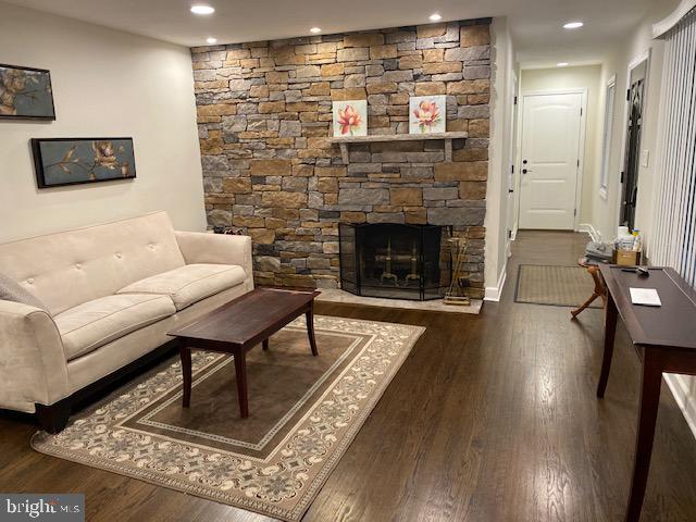 595 Edinburg Road Hamilton, NJ 08619 - Photo 5 of 8 Wood burning stone fireplace Stunning hdwd fls