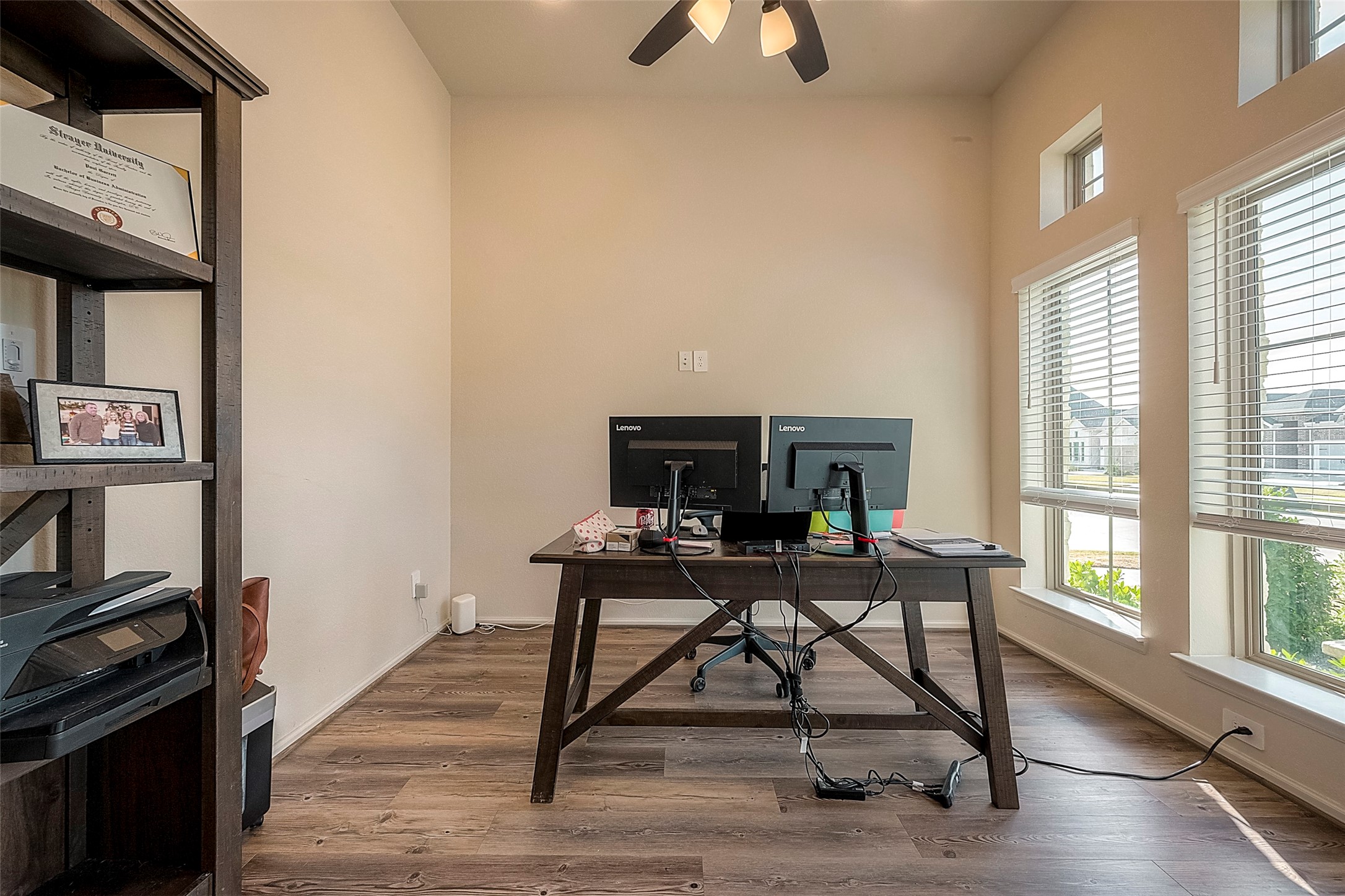 4602 Ana Ridge Lane Fulshear, TX 77441 - Photo 22 of 42 a view of a workspace with furniture and a window