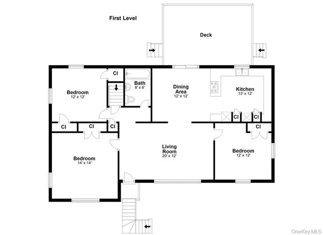 a utility room with dryer washer and a view of kitchen