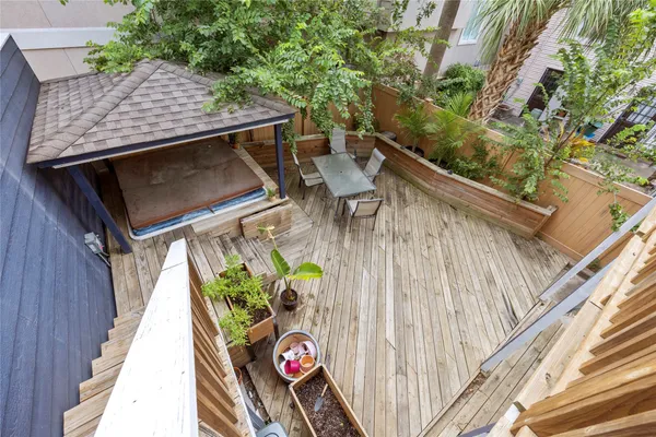 a view of outdoor space with seating area
