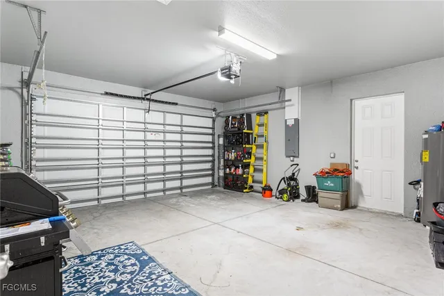 a view of a garage with toys