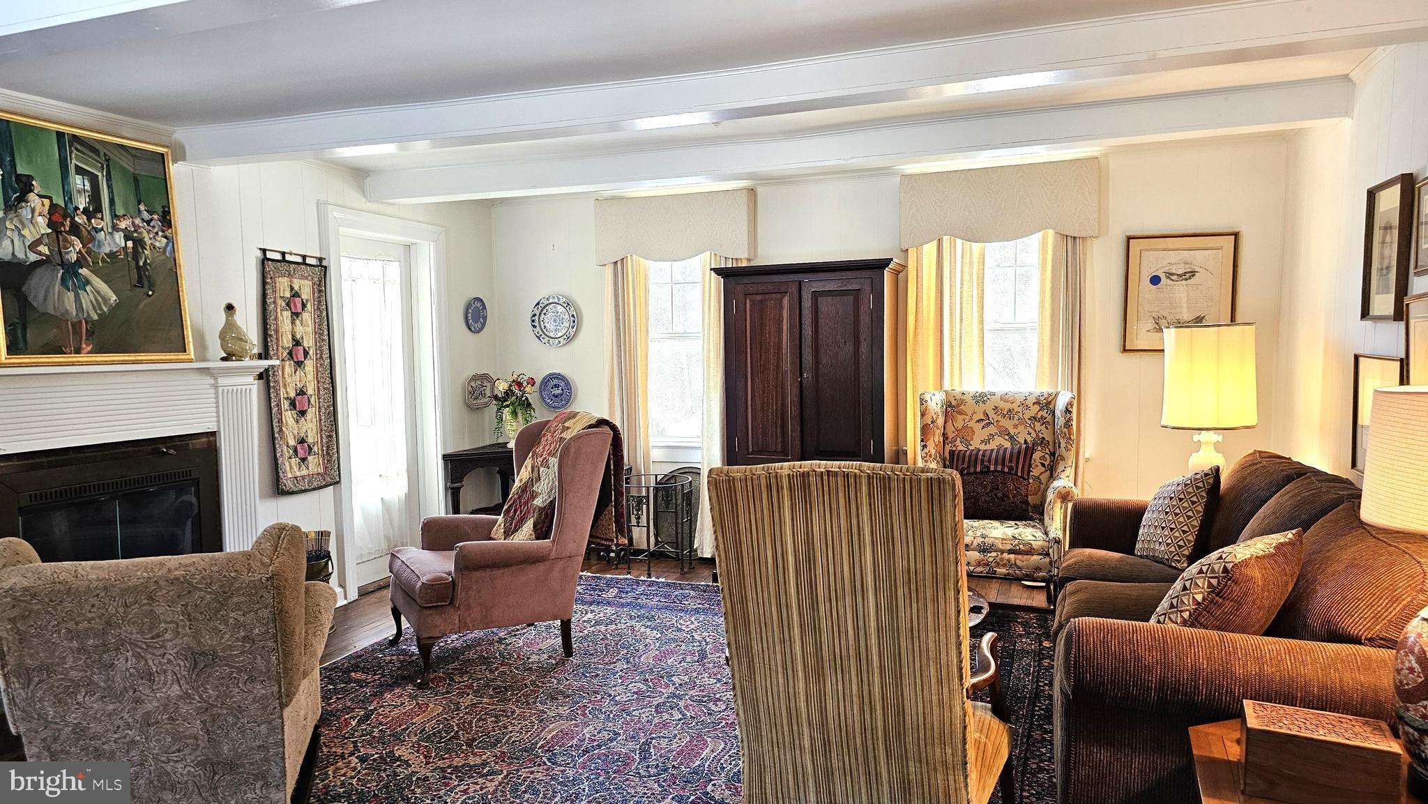 223 Pennington Rocky Hill Road Pennington, NJ 08534 - Photo 15 of 71 Spacious Living Room, Fireplace, Hardwood Floor