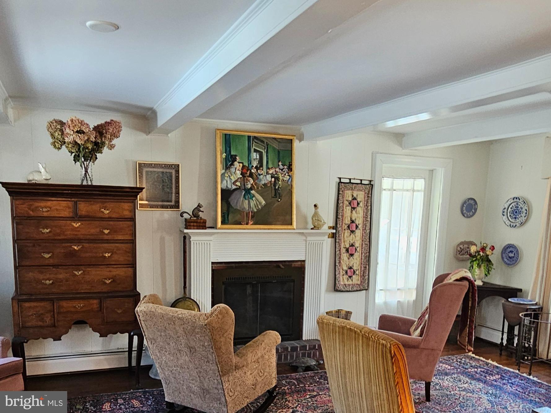 223 Pennington Rocky Hill Road Pennington, NJ 08534 - Photo 9 of 71 Spacious Living Room, Fireplace, Hardwood Floor