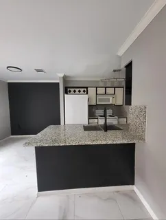 a view of a kitchen counter top space